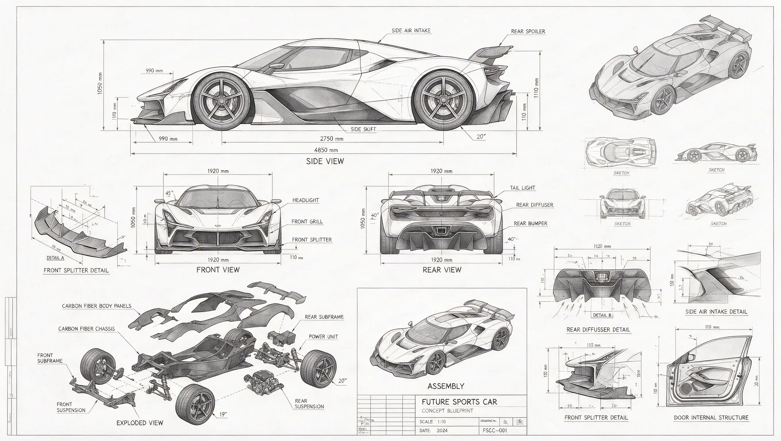 Seedream 5.0 Pro technical blueprint example