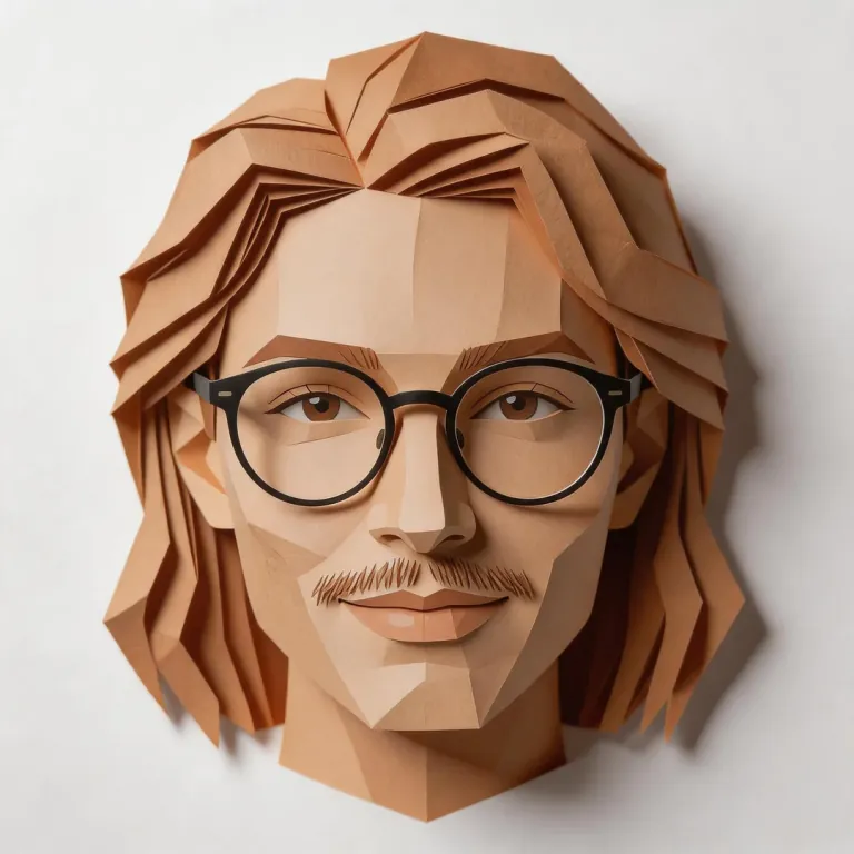AI Low-Poly Paper Portrait